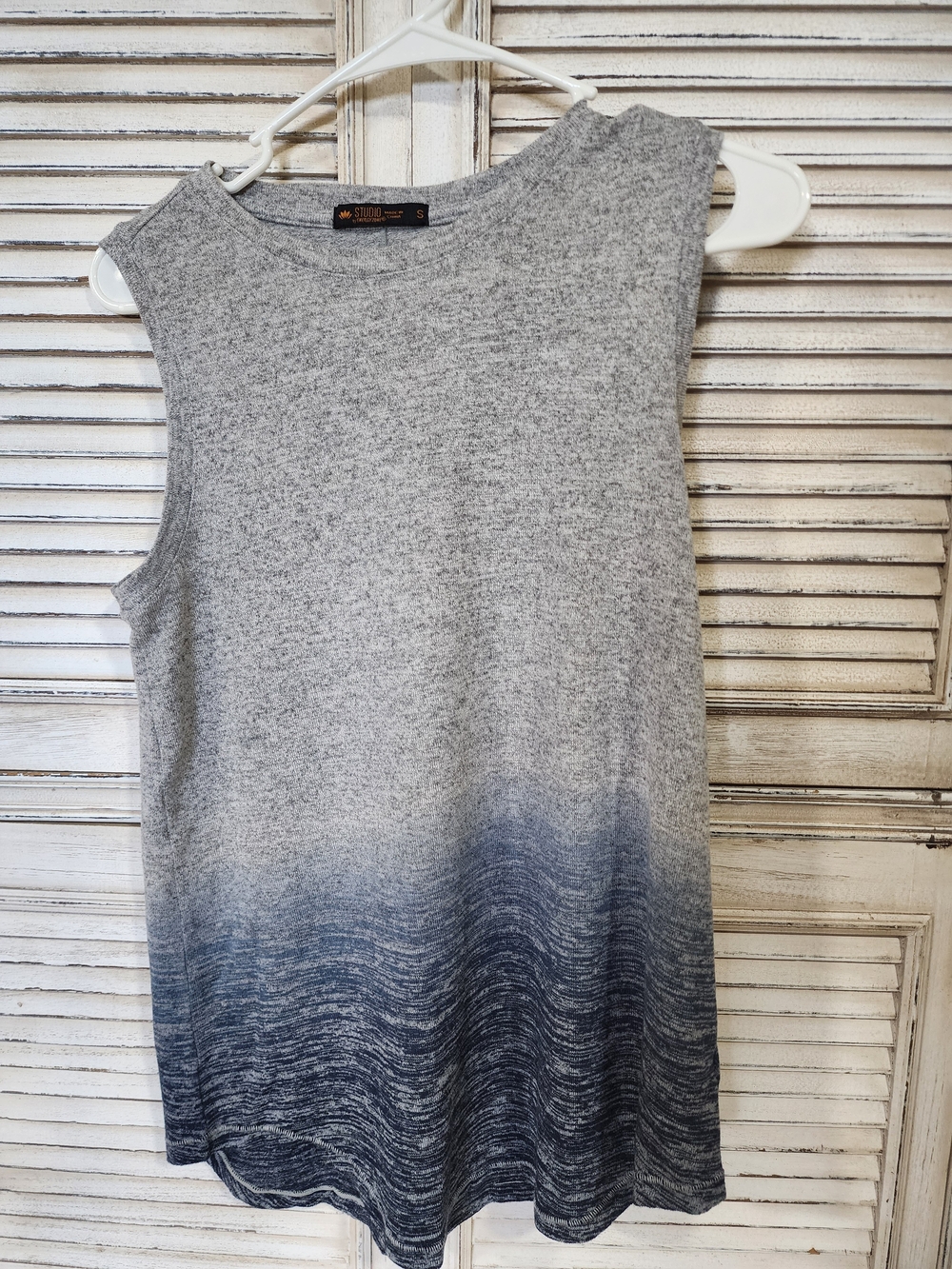 Energy Zone Gray to Navy Ombre Sleeveless Top